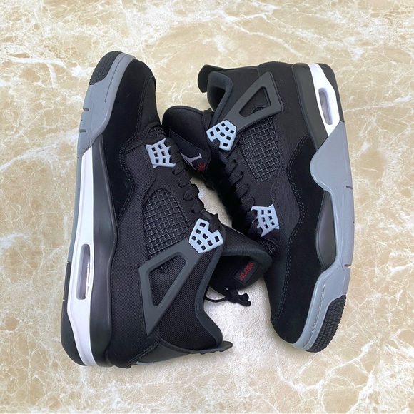 Jordan 4 Retro Black Canvas -Men’s Sneakers Shoes -Versatile Streetwear - Picture 6 of 10